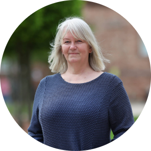 Headshot of Jo Dunhill taken on the University of Liverpool campus