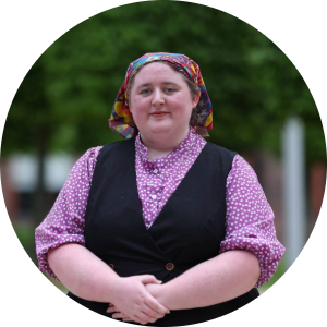 Headshot of Millie Nelson taken on the University of Liverpool campus