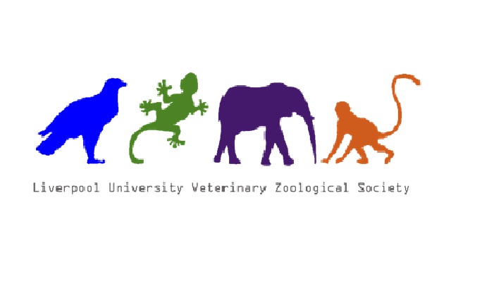 Multi-coloured animals sit on a white background as a logo for a Veterinary student society