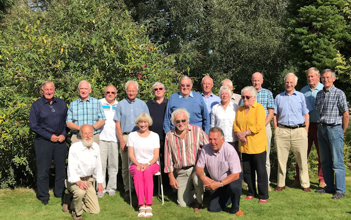 Vet Class of 1969 stood outside for a group photo