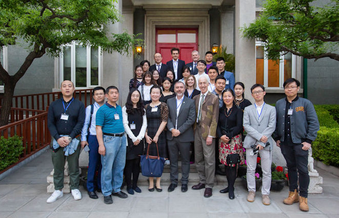 William Lindesay OBE and University of Liverpool alumni at the Walking the Wall Lecture in Beijing 
