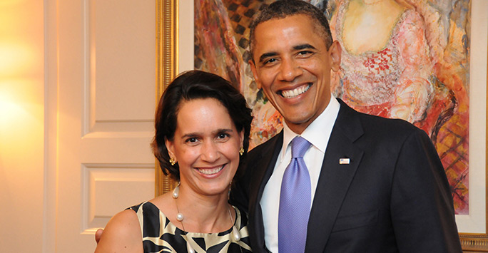 The Honorable Wendy Beetlestone with Barak Obama