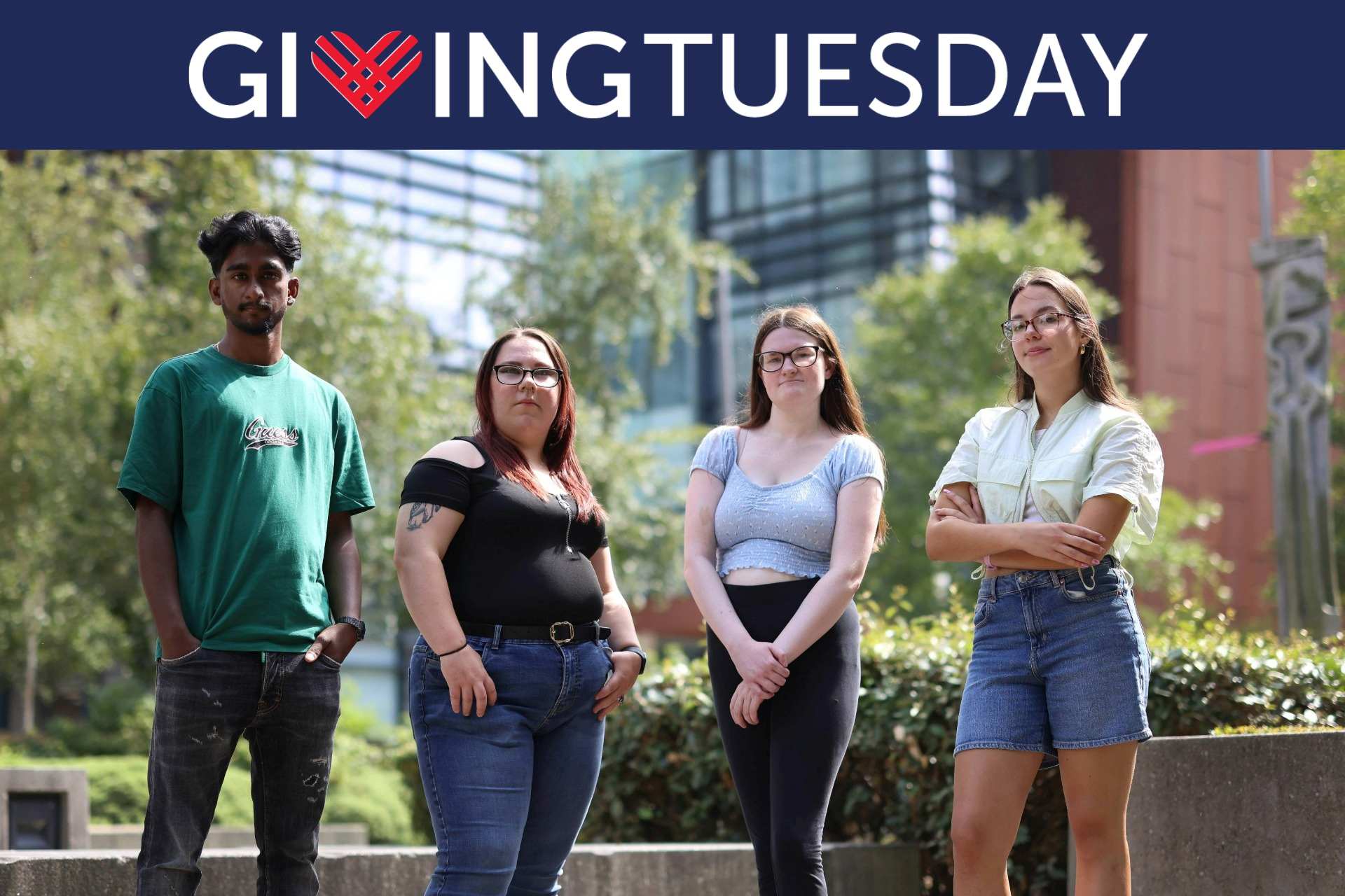 Student image with text: Giving Tuesday