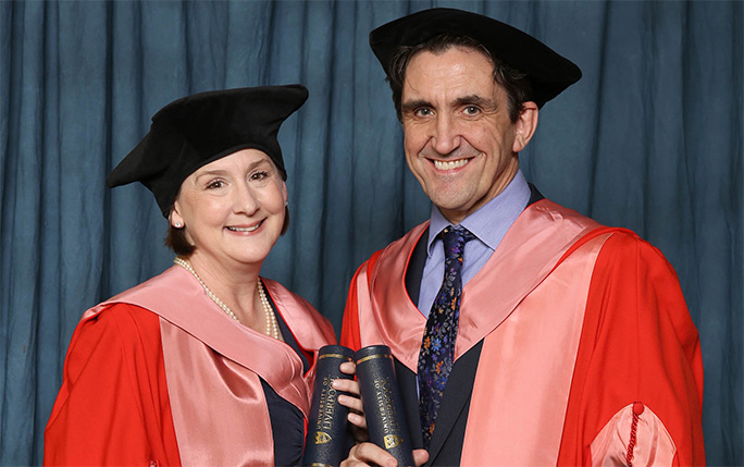 Heidi Thomas and Stephen McGann