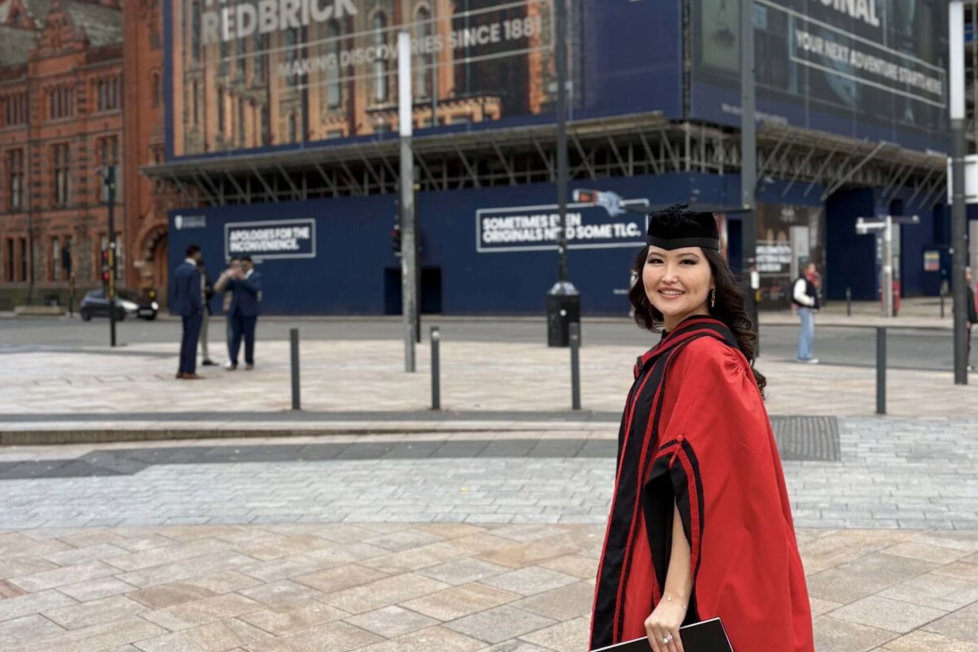 Graduate on their graduation day at the University of Liverpool