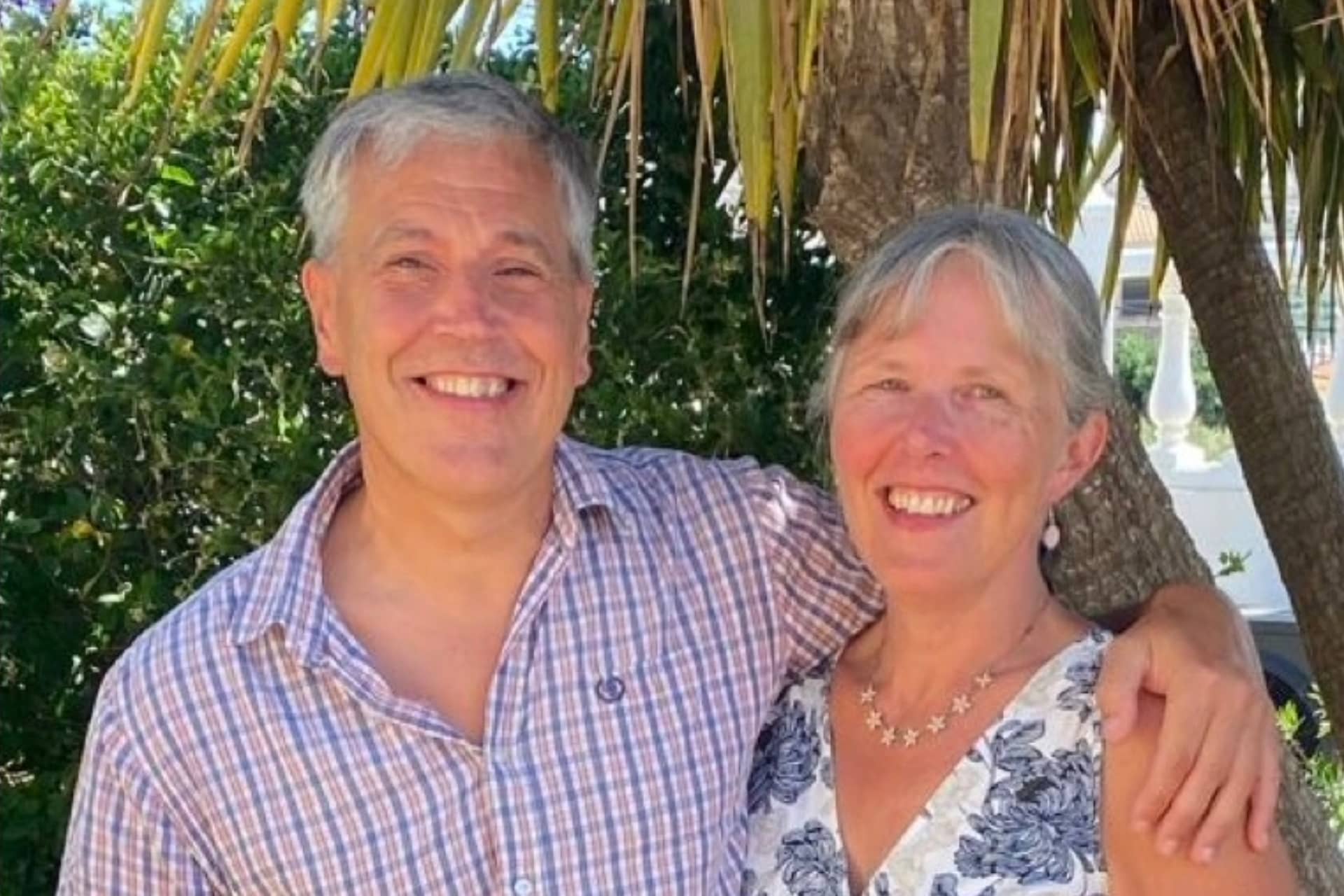 Two people on holiday