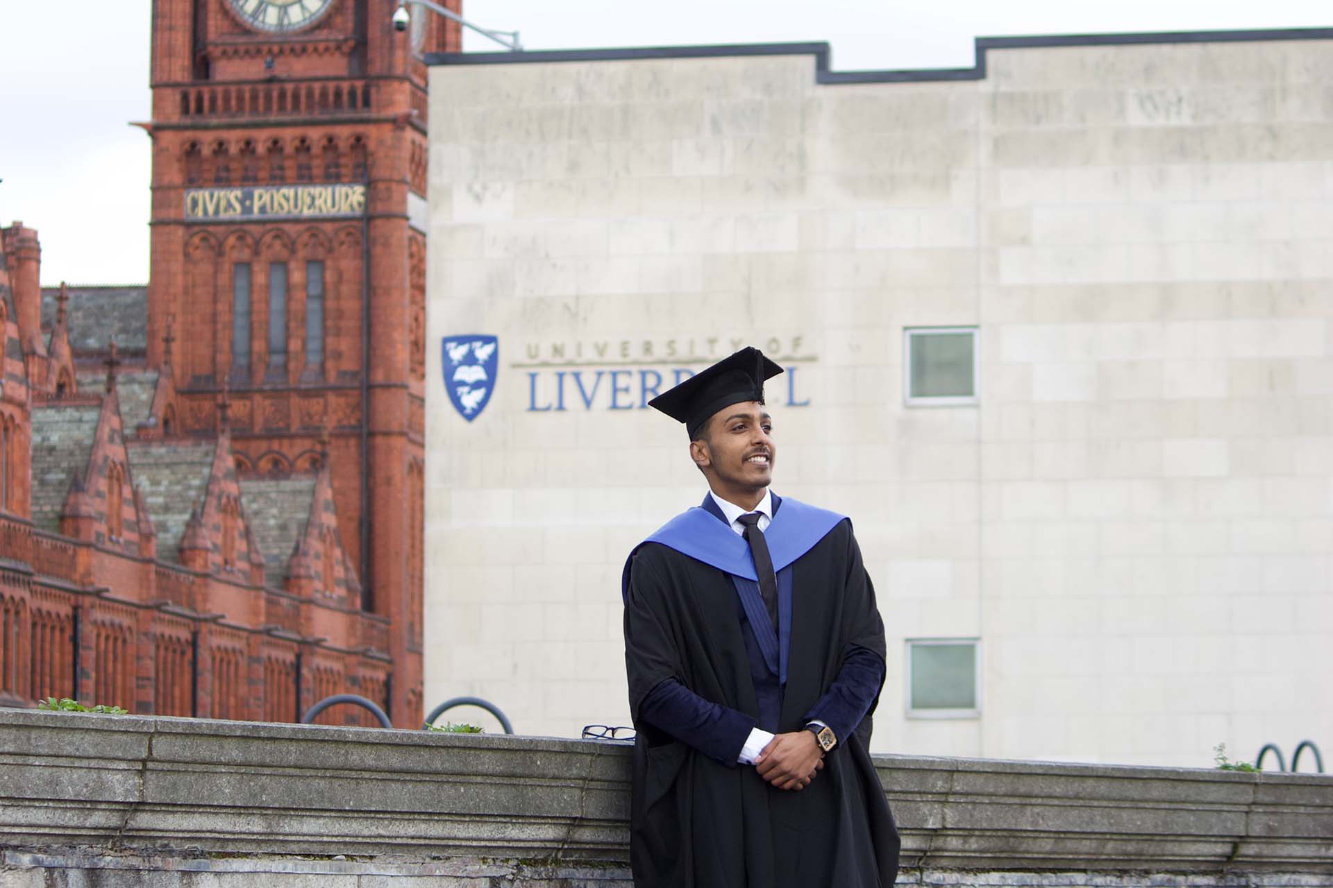 graduate in academic dress