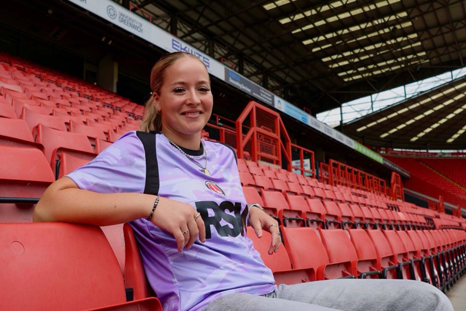 Person in a football ground