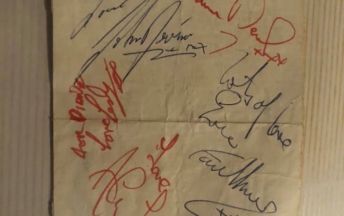 Autographs addressed to Diane from the Bay City Rollers