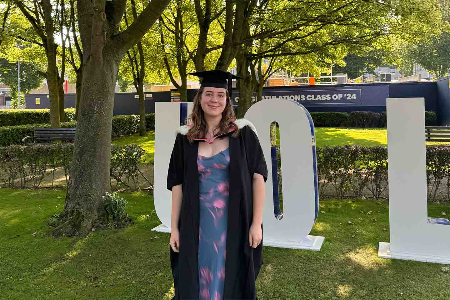 graduate in academic dress