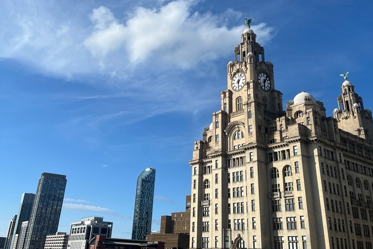 Skyline with blue skies in the background