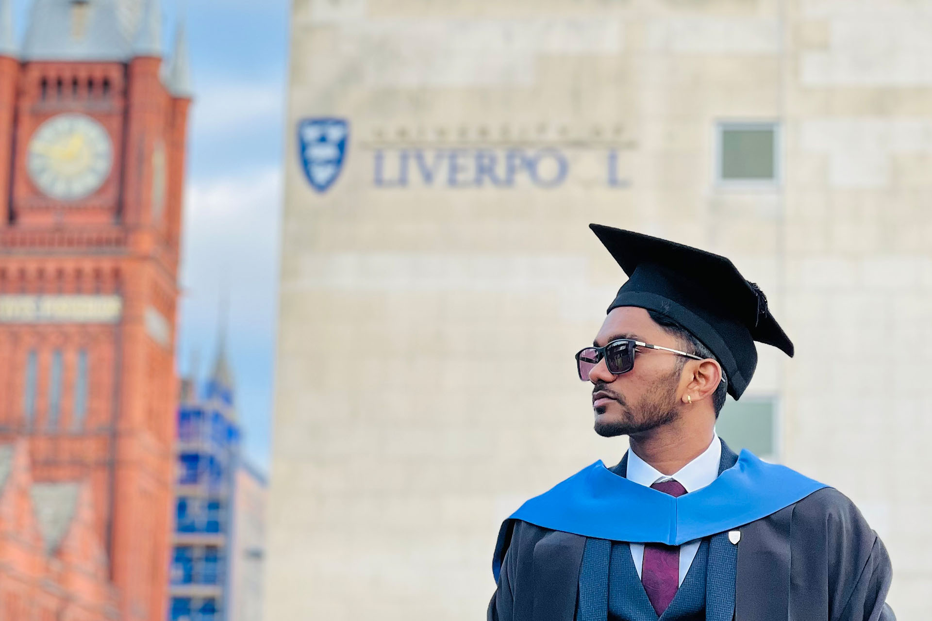 graduate in academic dress