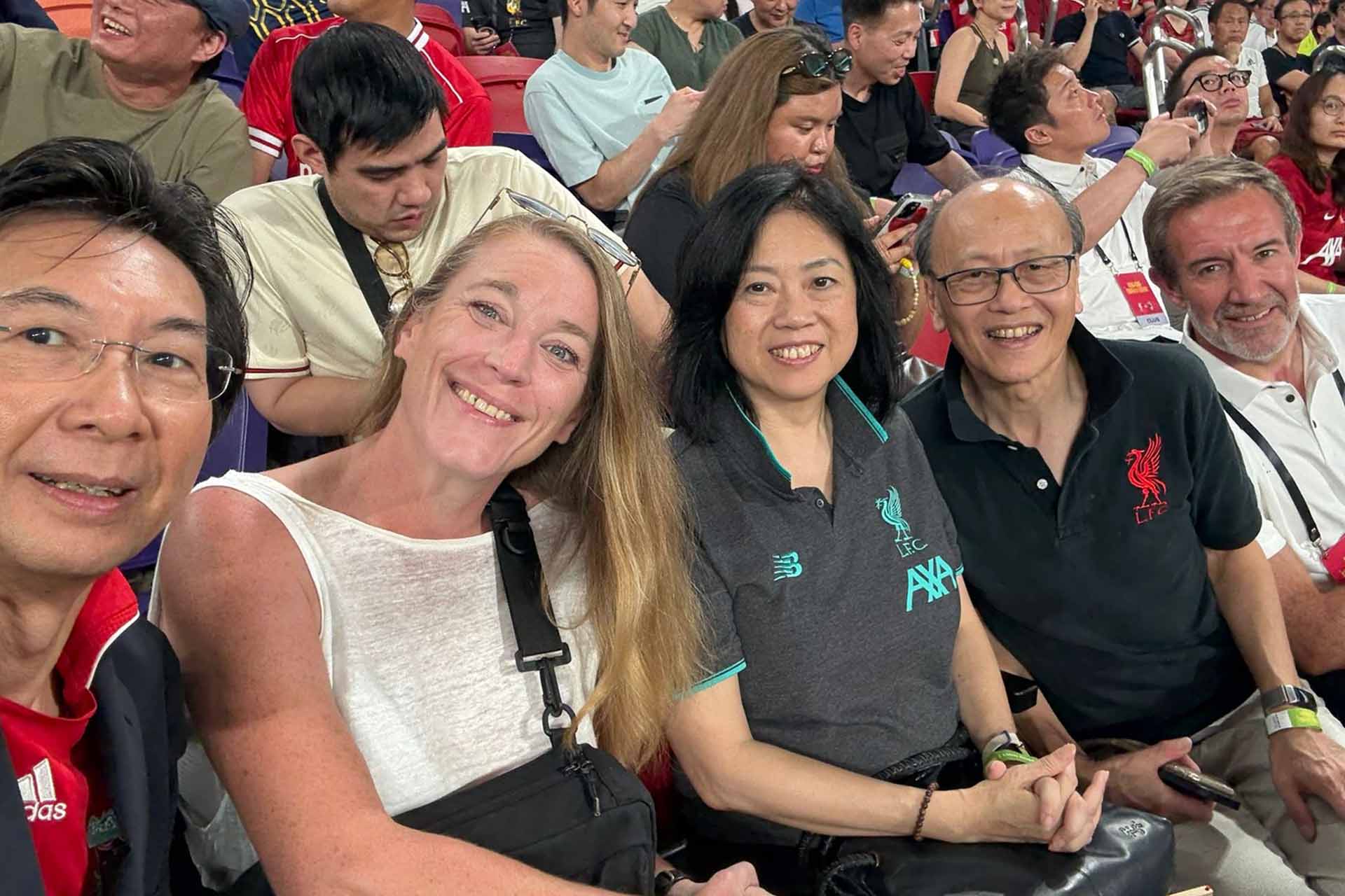 group of people at a football match