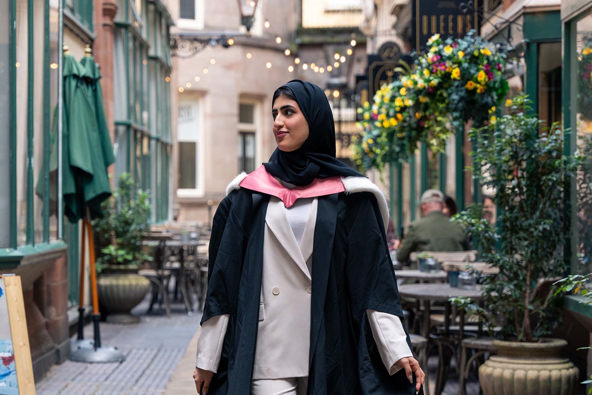 graduate in academic dress