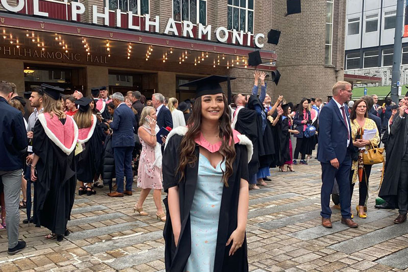 Person at their graduation