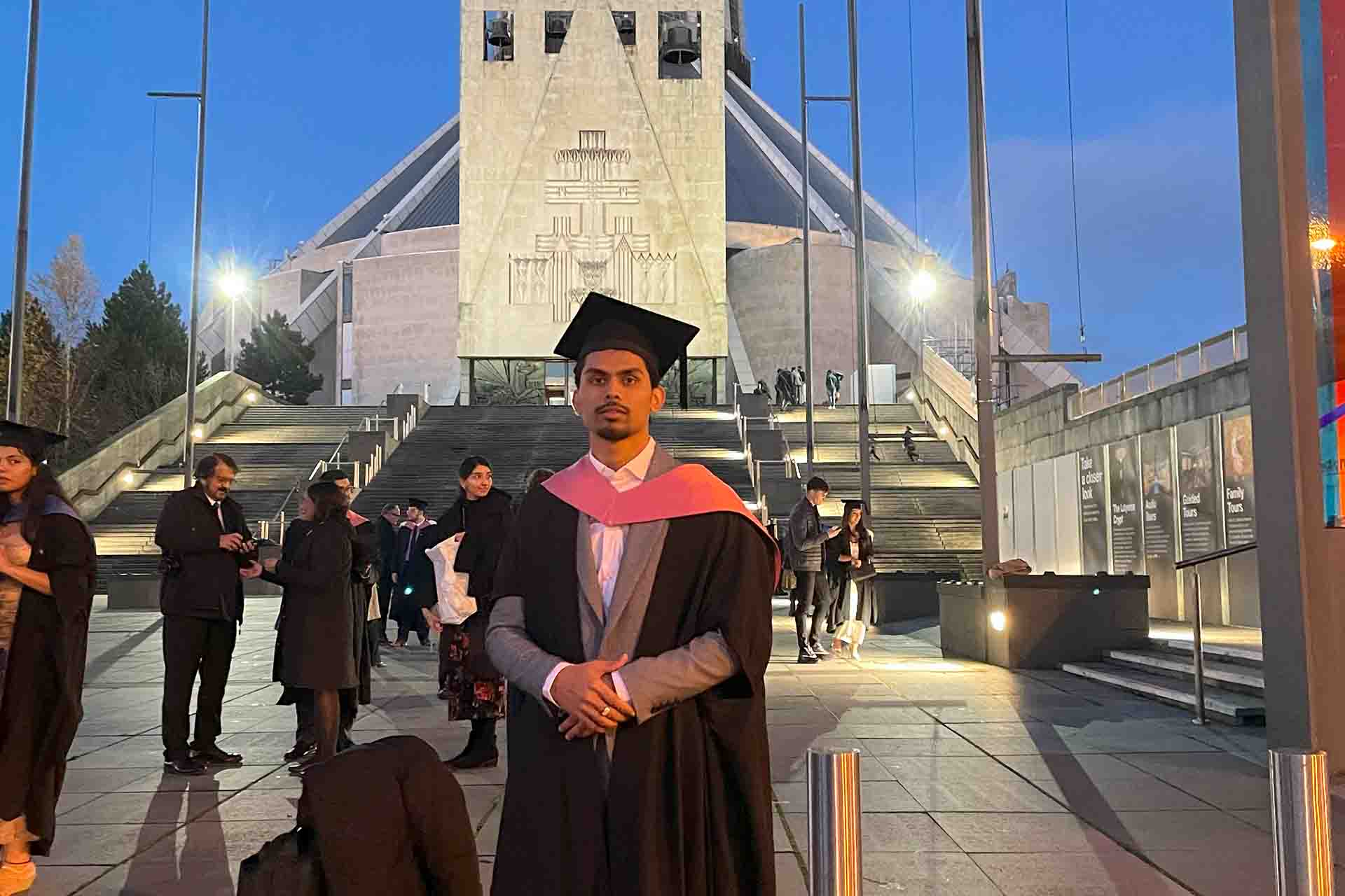 graduate in academic dress