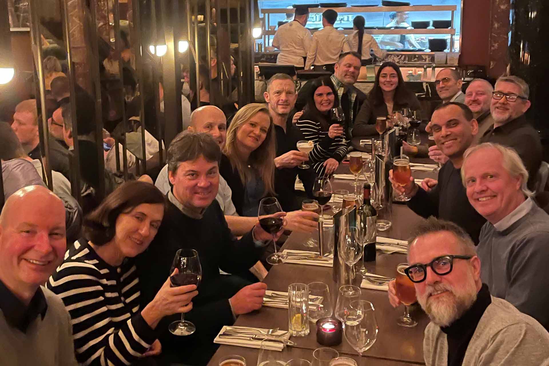 Group of people at a meal