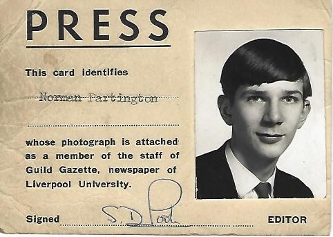 Norman's press card