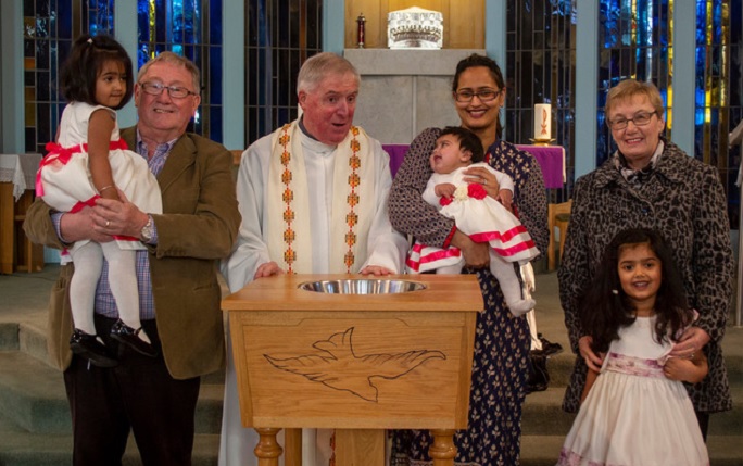 Christening of Peter's third Goddaughter Maliak carefully watched by Aliya and Shania