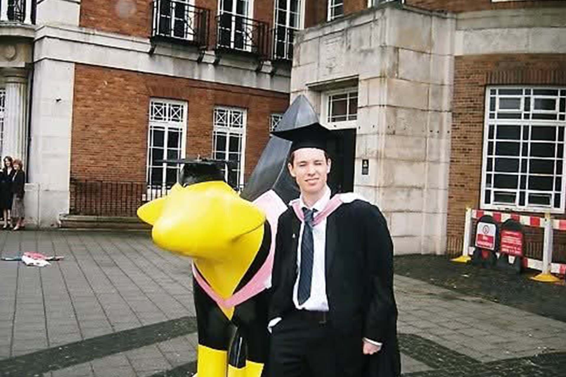 graduate in academic dress