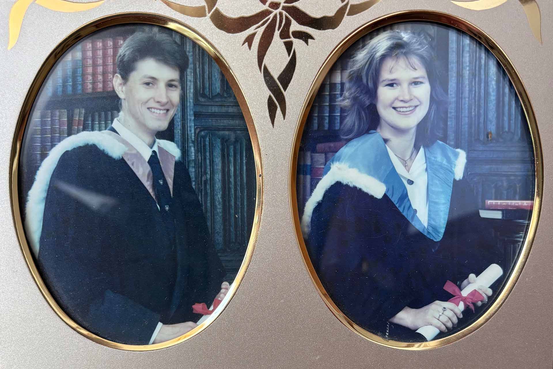 graduate in academic dress in the 1990s