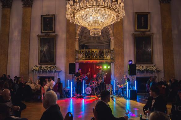 Band playing music at the Liverpool Town Hall