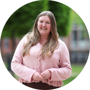 Headshot of Megan Bradshaw taken on the University of Liverpool campus