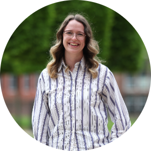 Headshot of Rachel Harrison taken on the University of Liverpool campus