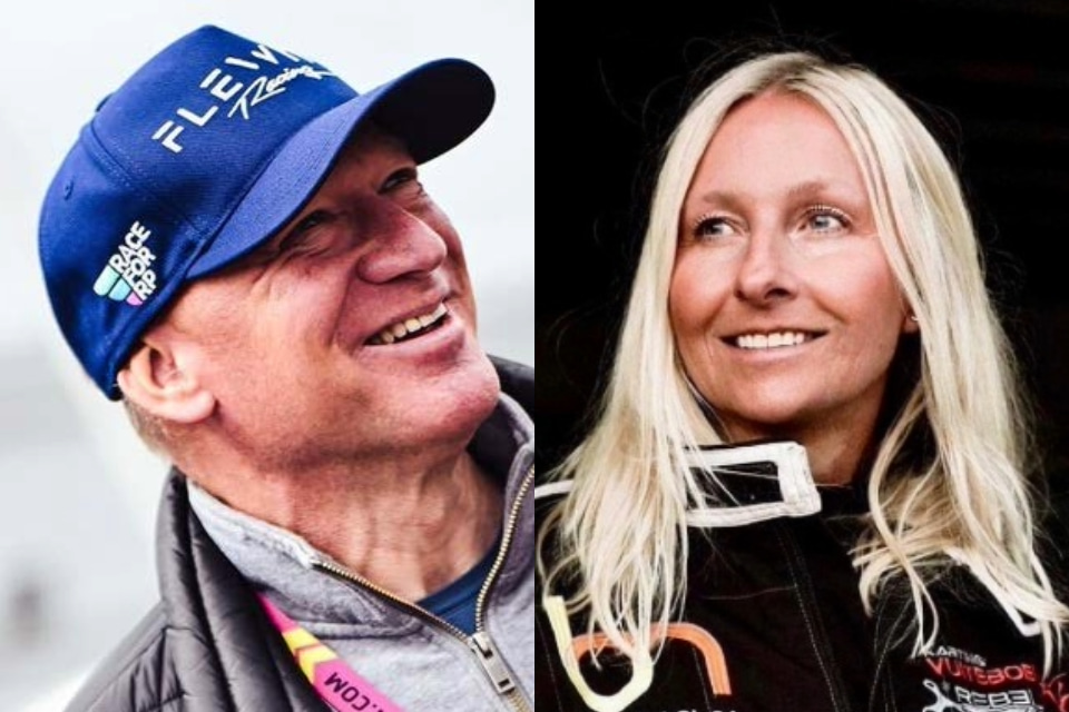 Headshots of two people