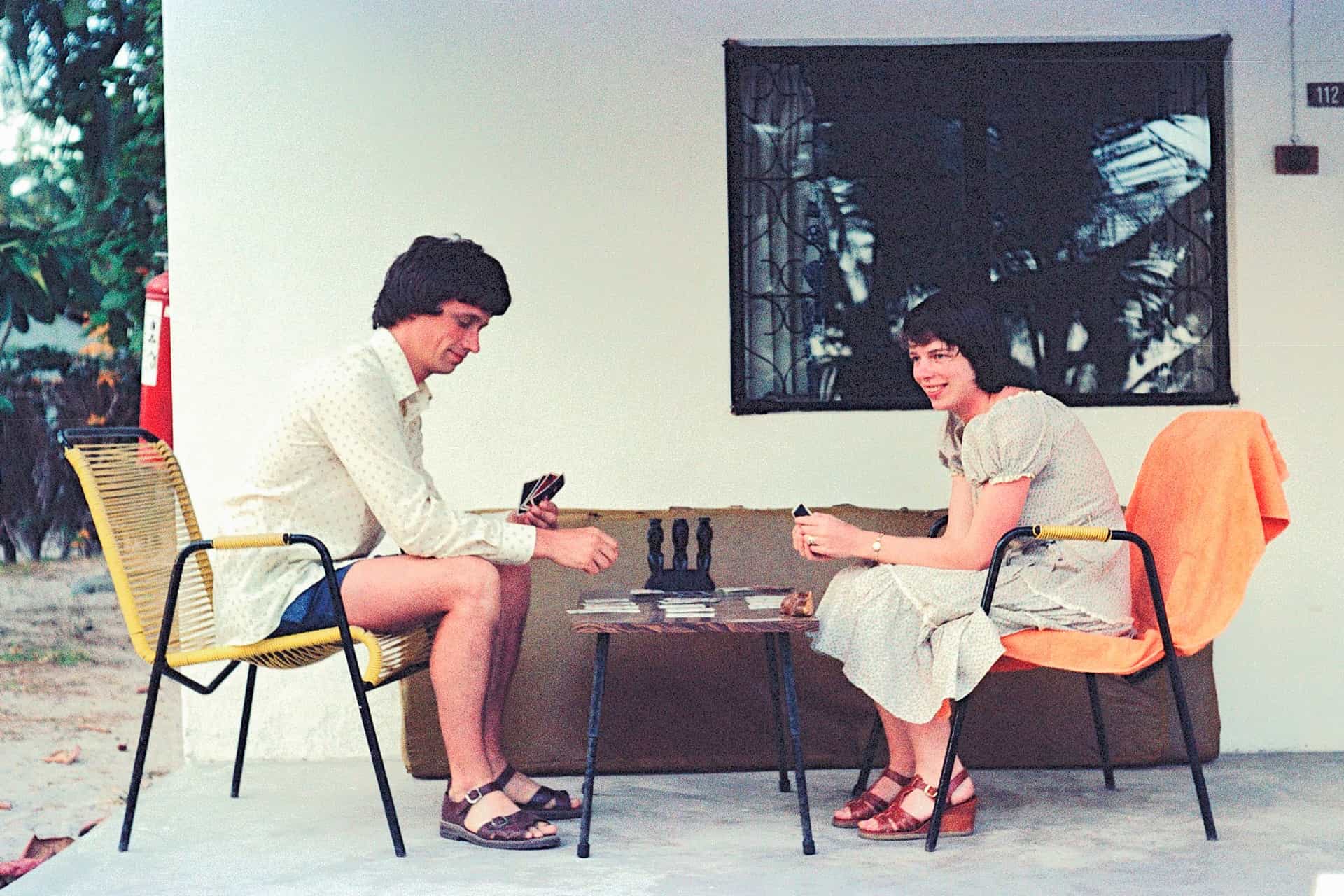 Two people on holiday