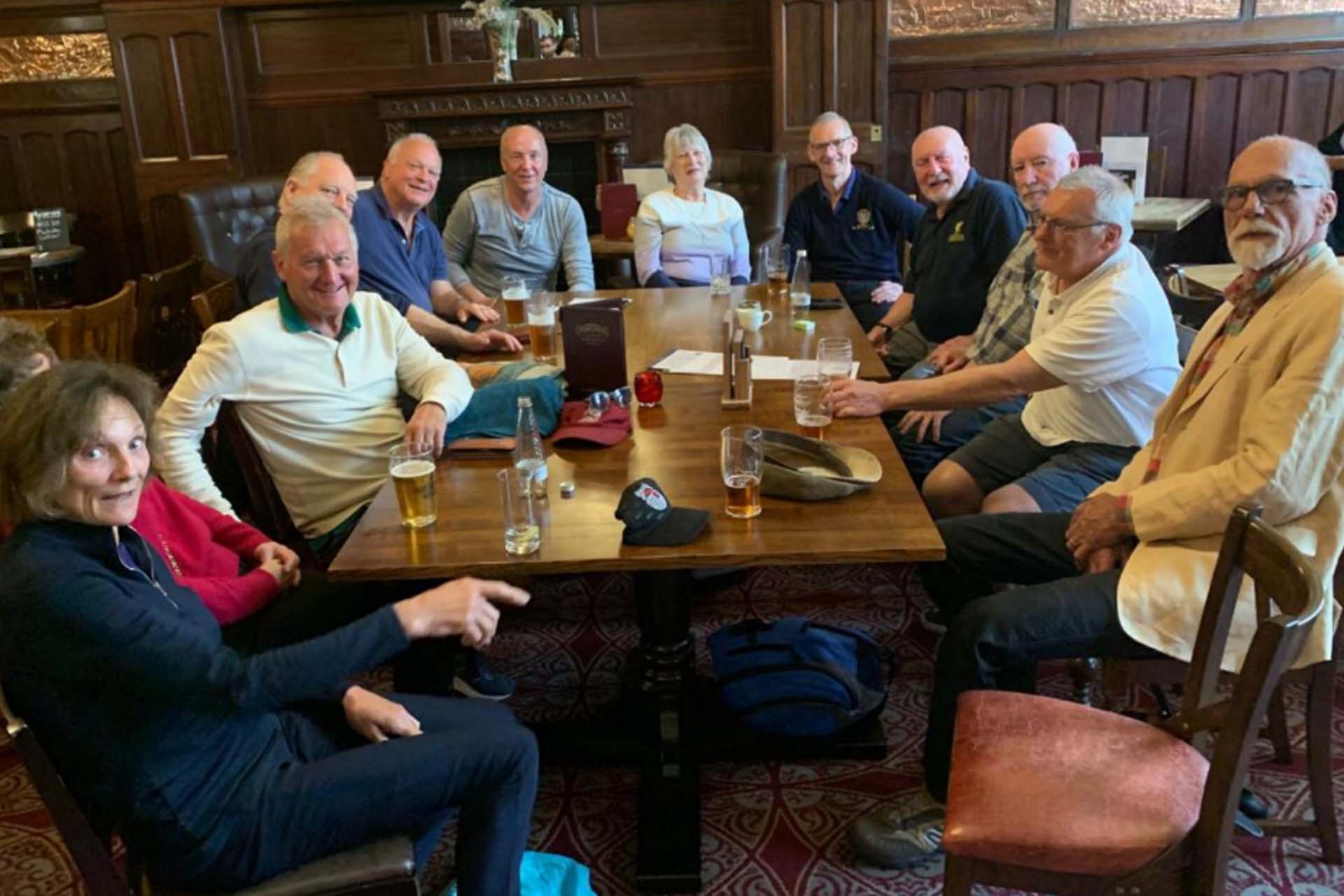 Group of people in a pub