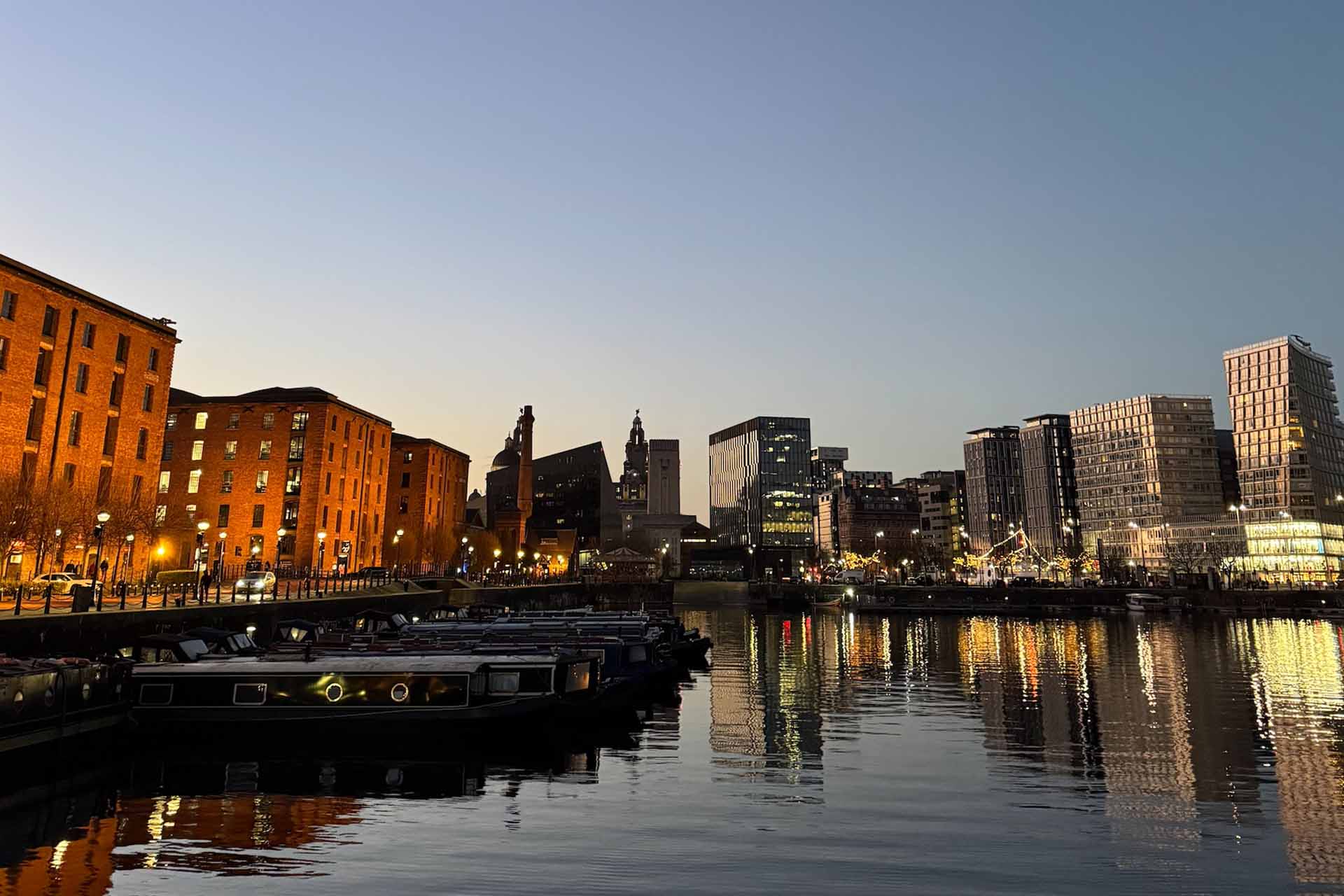 Liverpool Docks with buildings